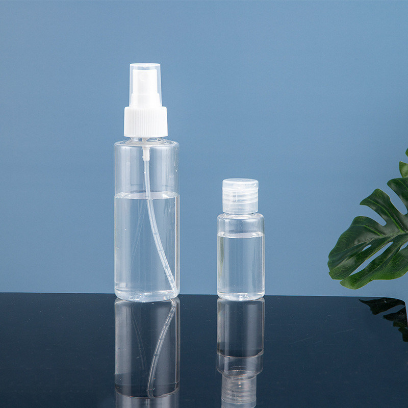 Mini Plastic Flat Shoulder Clear PET Spray Bottle 10~150ml Travel Spray